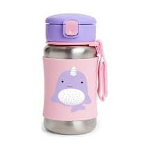 Mey İthalat Zoo Pipetli Paslanmaz Çelik Suluk 350 Ml Narwhal Pembe