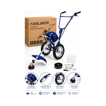 Böhrer Ba011521 Tekerlekli Benzinli Ot Çim Biçme Makinesi 2 Zamanlı Motorlu Tırpan Bahçe Çim Kesme Makinesi