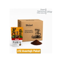 Shazel Filtre Kahve Öğütülmüş Doypack 250 Gr 12 Paket