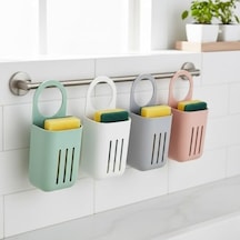 Askılı Lavabo Süngerliği Drenajlı, Delikli Tasarım, Mutfak & Banyo Düzenleyici 10 18 Cm Açık Bej