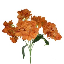 Yapay Çiçek Ortanca Çiçeği Demeti 43 Cm Turuncu