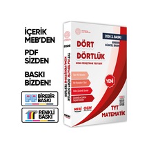 2026 YKS-TYT Mebi-ogm Dört Dörtlük Matematik Pekiştirme Testi A4 Renkli Soru Bankası Baskı Ücreti