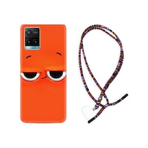 Vivo Y33S Kılıf Rasta Boyun Askılı Orange 1830