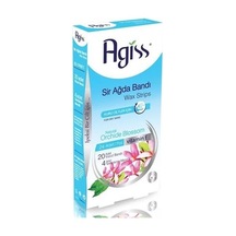 Agiss Orchide Blossom Kuru Ciltler için Vücut Sir Ağda Bantları 20'li + Temizleme Mendili 4'lü
