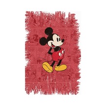Mickey Mouse Tasarımlı Ahşap Poster Renkli - 645065455
