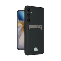 Samsung Galaxy Uyumlu A55 5g Kılıf Kelvin Kartvizitli Silikon - Siyah İtdark1257