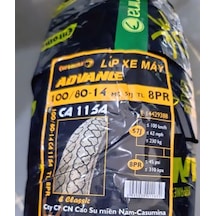 100/80-14 57j 8kat Ca115a Advance Dubleks Lastik 1008014  + Kauçuk Sibop