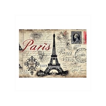 Paris Temalı Tasarım Tasarım Ahşap Tablo