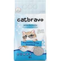 Catbravo Aktif Marsilya Sabun Kokulu Topaklaşan Bentonit Kedi Kumu 2 x 10 L