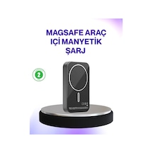 Hubrendy Tekno Mıknatıslı Magsafe Uyumlu Araç Tutucu Kablosuz Şarj Destekli Diğer