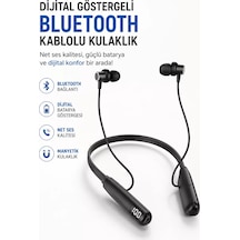 Dijital Batarya Göstergeli Bluetooth Özellikli Boyun Askılı Kulaklık Mh-hs2890-9477