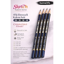 Sketch Serisi 4 Lü Dereceli Çizim Kalem Seti 2b-2b-3b-4b Eskiz Ve Gölgelendirme İçin Profesyonel