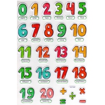 Sticker Kabartmalı A4 Boyutunda Stiker Defter, Planlayıcı Etiket- Lim548 - İngilizce Rakam Sayı Çok Renkli