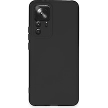 Xiaomi Mi 12t Pro Kılıf Nano İçi Kadife Silikon - Siyah Diğer