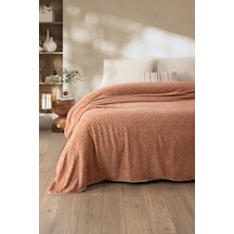 Geometrik Desenli Wellsoft Battaniye - Pudra 170x220 Ölçü / Ebat
