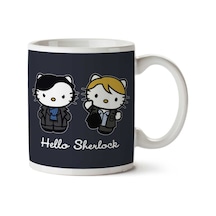 Hello Sherlock Watson İki Tarafı Baskılı Kupa Bardak Çok Renkli