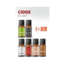 Cidde 6 Lı Oda Kokusu Seti Buhurdanlık Yağı, Difüzör Esansı Ve Esansiyel Uçucu Yağ 10ml X 6 Karışık
