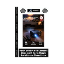 Delux Serisi Cihaz Kablosuz Ekran Akıllı Yayın Neopix Projeksiyon Cihazı Siyah