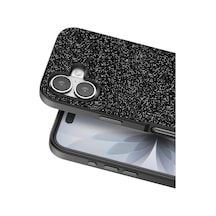 Onegif Apple İphone 17 Bright Simli Kapak - Siyah 0.2M-Çok Renkli