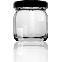 Cam Kavanoz Siyah Kapaklı 40Cc 100 Adet