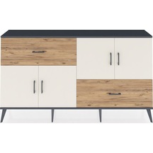 Arges Konsol 3 Raflı 2 Çekmeceli 4 Kapaklı 176x30x99 Antrasit-ayt Antrasit-aytaşı/çam