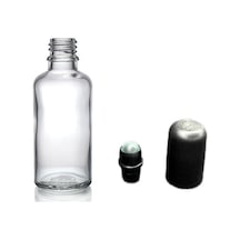 30ml Şeffaf Cam Şişe Roll-on Şişe, 12 Adet, Bilye Başlıklı Şişe, Cam Şişe, Roll-on Şişesi