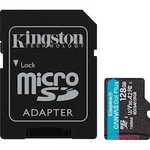 Kingston Sdcg4-128gb 128gb Microsdxc Canvas Go Plus Gen4 200mb-s A2 U3 V30 Card + Adp Hafıza Kartı