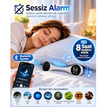 Zenvia Yastık Altında Kullanılan Bluetooth Uyku Hoparlörü Sessiz Alarm Rahatlatıcı Sesler Ve 8 Saat Kesintisiz M