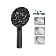 Novahub Siyah 3 Vitesli Büyük Duş Başlığı Yüksek Basınçlı Güçlü Akım Su Tasarruflu El Duş Başlığı 204 Su Çıkışı Kendi Kendini Temizleyen Banyo Duşu Siyah Siyah