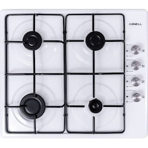 Arnell AR-650-00 4 Gözlü Gazlı Emaye Ocak Beyaz