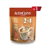 Altıncezve 2si 1 Arada Tek İçimlik Şekersiz Kahve 3'lü 10 x 13 G