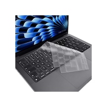 Novstrap Apple Uyumlu Macbook Air 13 13.6 M2 M3 M4 M5 A2681 A3113 A3240 A3449 İle  Türkçe Şeffaf Klavye Koruyucu Kılıf Şeffaf