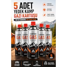5 Adet Kamp Gaz Kartuşu 400 Ml Kartuşlu Ocak Ve Pürmüz Uyumlu Butan Gaz Tüpü Yedek Kamp Gazı Seti Çok Renkli