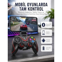 Kablosuz Oyun Kolu Bluetooth Joystick Gamepad Android Uyumlu - Lisinya