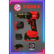 Rodex RDX3404 20 V 2.0 AH Çift Akülü Darbeli Matkap
