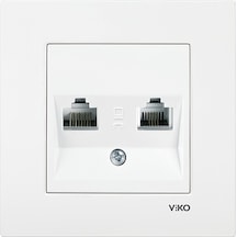 Viko Karre Data -nümeris Telefon Prizi rj45 Cat5e-rj11 çerçeveli