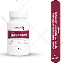 Vitarmor Eastern Mushroom Complex Köpekler İçin Bağışıklık Ve Organ Sağlığı Desteği 60 Kapsül
