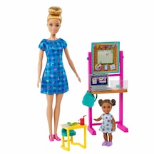 Barbie ve Meslekleri Oyun Setleri Öğretmen Sarı Saçlı HCN19