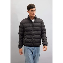 DeFacto Dik Yaka Şişme Mont Fermuarlı Çift Cepli Mevsimlik Hafif C4856AX24WNBK27