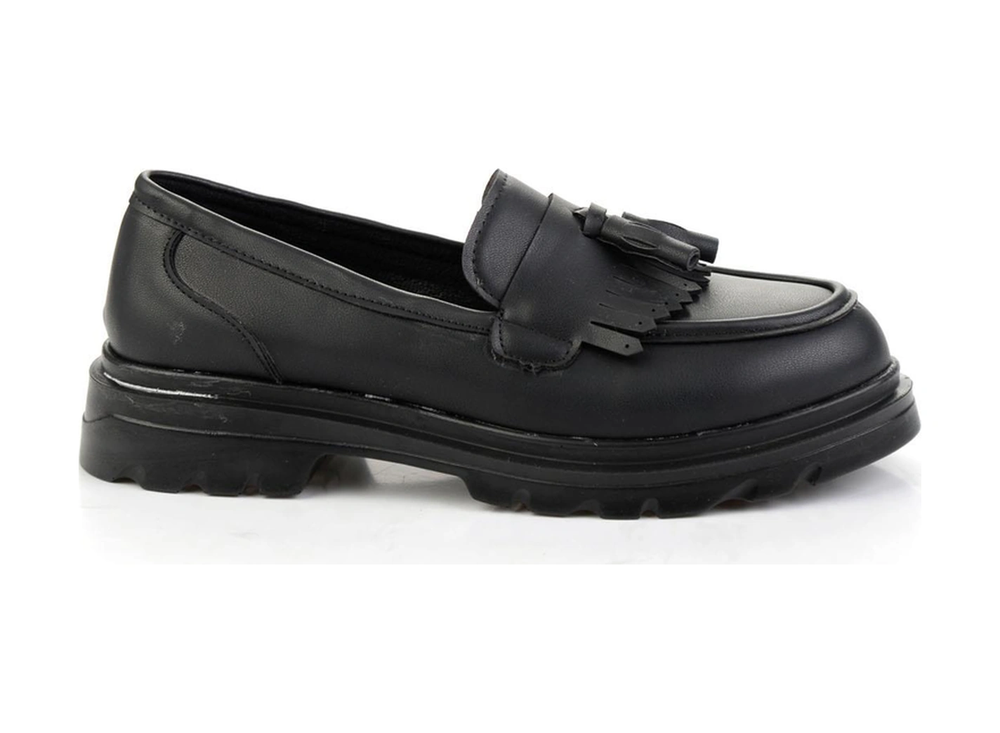 Bambi Siyah Kadın Loafer Ayakkabı K01823060809 Siyah