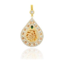 Diamond Line-Gülaylar - Sarı Altın 14 Ayar Tuğra Kolye Ucu N11.25351