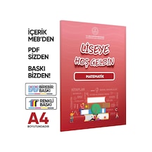 Mebi - Ogm Liseye Hoşgeldin Matematik Kitabı A4 Boyut Renkli Baskı Ücreti