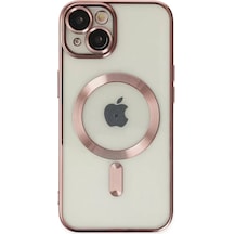 Newface Apple İphone 14 Kılıf Kross Magneticsafe Kapak - Rose Pembe