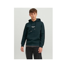 Jack & Jones Jack Jones Erkek Kapüşonlu Önden Cepli Sweatshirt 12241687 Magical Forest