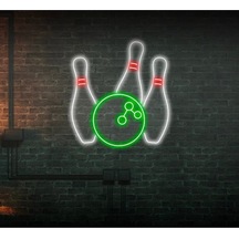 Twins Led Bowling Topu Ve Lobutu Şekilli Neon Tabela Yeşil Model:model:37653366