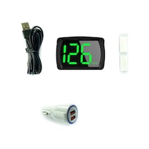 Lemestar "araç Hud Gösterge - Gps'li Büyük Yazılı Dijital Hız Göstergesi Km/mph Ve Usb Şarj Adaptörü"