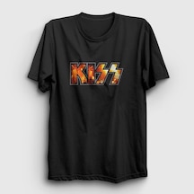 Presmono Unisex Concert Kiss T-shirt Siyah