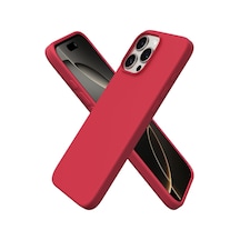 İphone 16 Pro 6.3 İle Uyumlu Kılıf, İçi Kadife Kaplamalı İnce Sıvı Silikon Tam Koruma Yumuşak Jel Silikon Kapak, Kırmızı Sku: Zeusb0dj1jk2qn