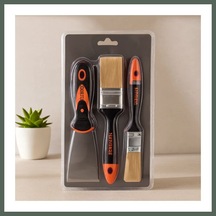 Bezos Boyacı Seti 3 Parça 50 Mm Spatula Ve 2 Kestirme Fırça Bzstk