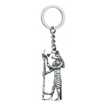 Anubis Figürlü Metal Anahtarlık Mistik Antik Mısır Tasarımı